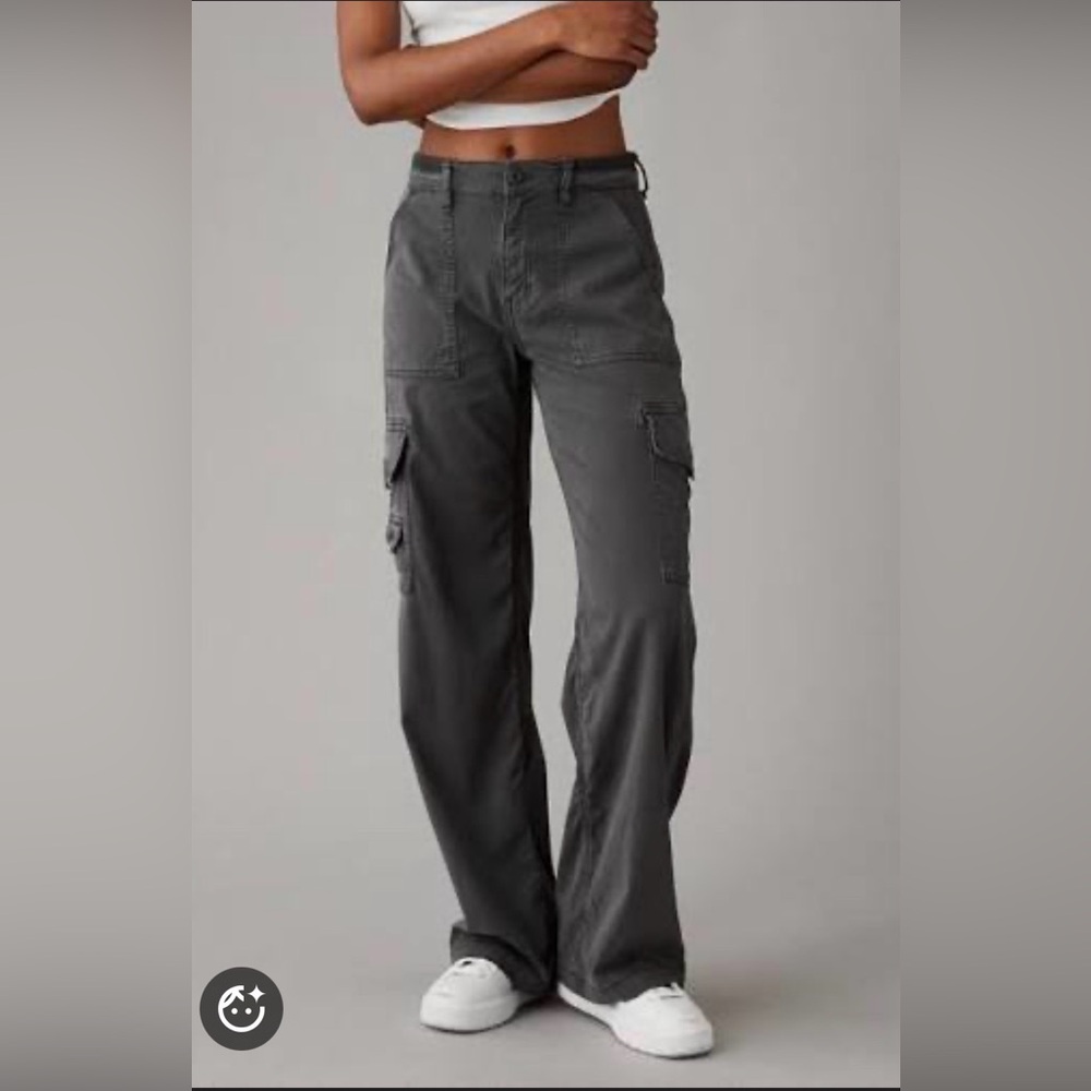 American Eagle Outfitters Stretch Pants in Charcoal